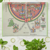 エルサレムの台所タオルの平和 キッチンタオル (折り畳み)