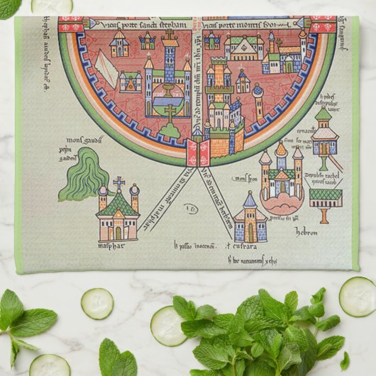 エルサレムの台所タオルの平和 キッチンタオル (折り畳み)