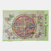 エルサレムの台所タオルの平和 キッチンタオル (横)