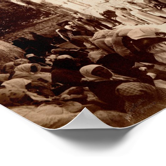 エルサレムの嘆き悲しむ壁のユダヤ人の祈りの言葉 ポスター (角)