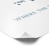 エルサレムの地図:ヘブライ語と英語の詩篇引用文 フォトプリント (角)