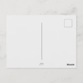 エルサレムの地図：ヘブライ語と英語の詩篇引用文 ポストカード (裏面)