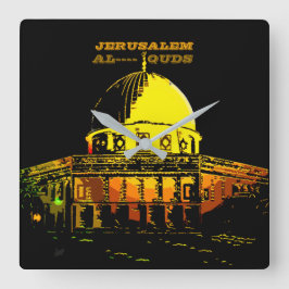 エルサレムの岩のドーム スクエア壁時計