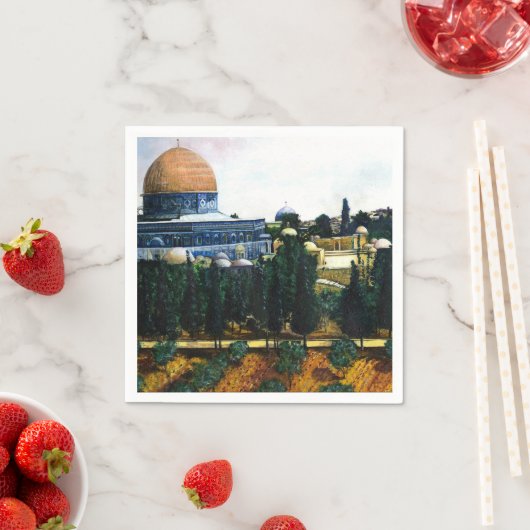 エルサレムの岩のドーム スタンダードカクテルナプキン (インサイチュ)