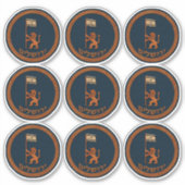 エルサレムの日のライオン国旗のシール シール (正面)