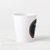 エルサレムの日のライオン（旗あり） カフェラテマグ (正面)