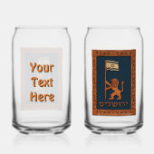 エルサレムの日のライオン(旗あり) ガラス缶 (裏面)