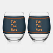 エルサレムの日のライオン(旗あり) ステムなしワイングラス (裏面)