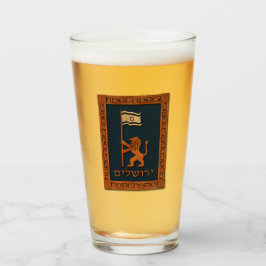 エルサレムの日のライオン（旗あり） タンブラーグラス