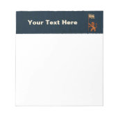 エルサレムの日のライオン(旗あり) ノートパッド (正面)