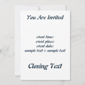 エルサレムの日のライオン（旗あり） 招待状 (裏面)