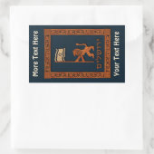 エルサレムの日のライオン(旗あり) 長方形シール (バッグ)