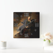 エルサレムの破壊を嘆くジェレミア スクエア壁時計 (ホーム)