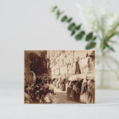 エルサレムの祈りの言葉の嘆きの壁のユダヤ人 ポストカード (スタンド正面)