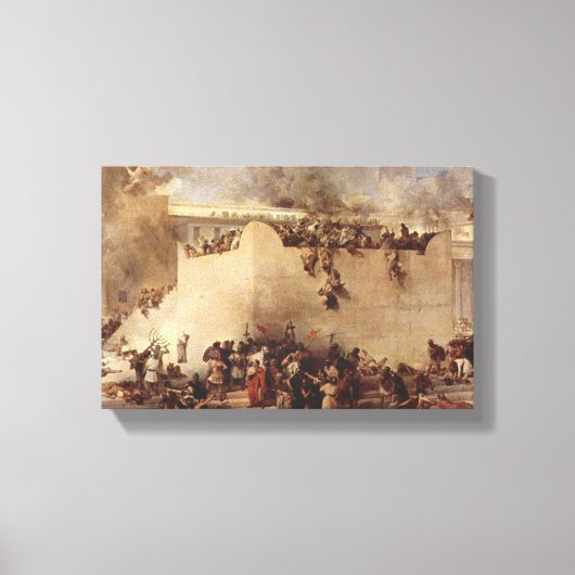 エルサレムの神殿の破壊 キャンバスプリント (正面)