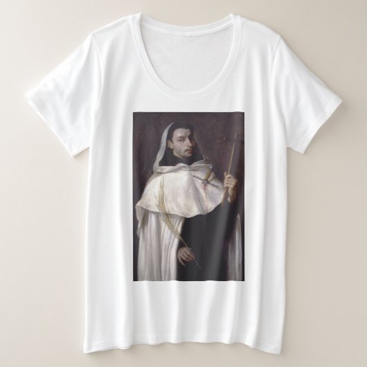 エルサレムの聖アンジェルス殉教者・説教者 プラスサイズTシャツ (デザイン正面)