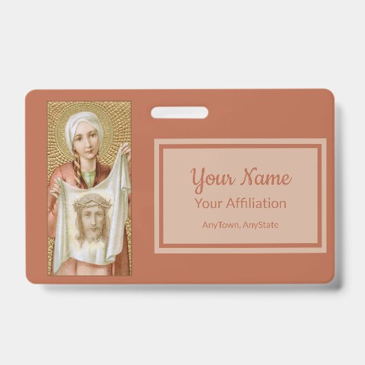 エルサレムの聖ベロニカ(JM 60;スタイル2) バッジ (正面)