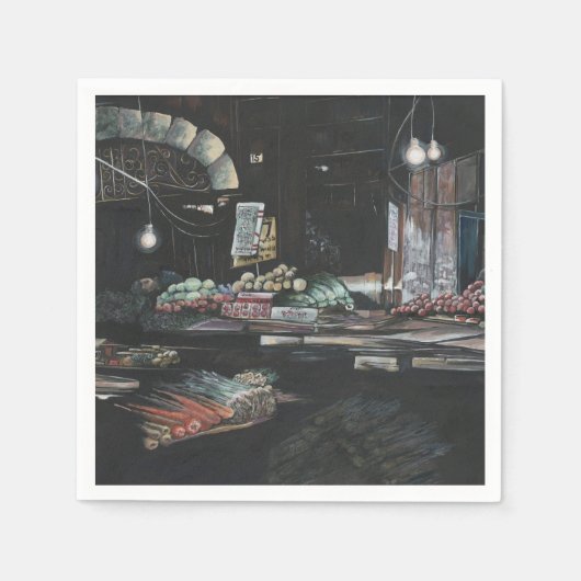 エルサレムの苦闘の収穫物 スタンダードカクテルナプキン (正面)