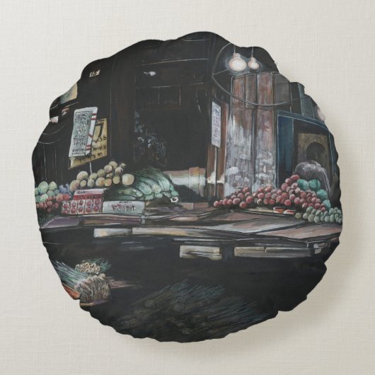 エルサレムの苦闘の収穫物 ラウンドクッション (裏面)