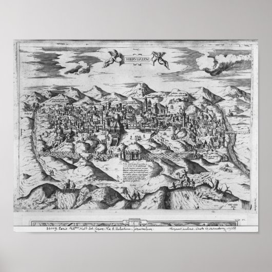 エルサレムの見解1570年？ ポスター (正面)
