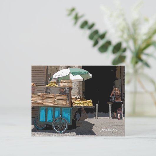 エルサレムの通りの日常生活 ポストカード (スタンド正面)