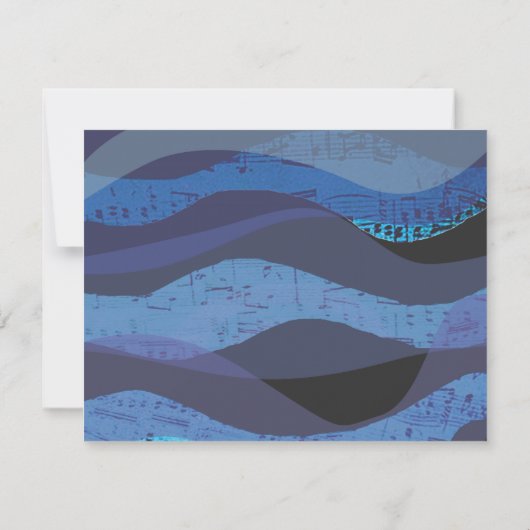 エルサレムの音楽的な空のバーのバルミツワーの招待状 出欠カード (裏面)