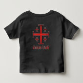 エルサレムの騎士テンプル騎士団の十字架キリスト教 トドラーTシャツ (裏面)