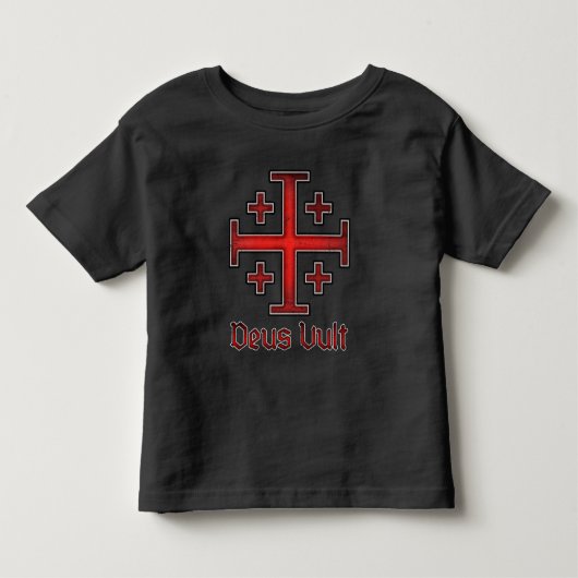 エルサレムの騎士テンプル騎士団の十字架キリスト教 トドラーTシャツ (正面)