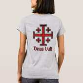 エルサレムの騎士テンプル騎士団の十字架キリスト教 Tシャツ (裏面)