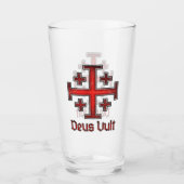 エルサレムの騎士テンプル騎士団十字架Deus Vult タンブラーグラス (正面)
