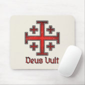 エルサレムの騎士Templarのクルセーダーの十字Deus Vult マウスパッド (マウス)