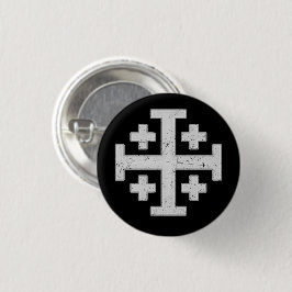 エルサレムの騎士Templarのクルセーダーの十字Deus Vult 缶バッジ
