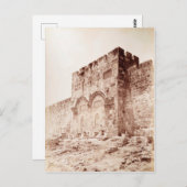 エルサレムの黄金の門、聖地 ポストカード (正面/裏面)