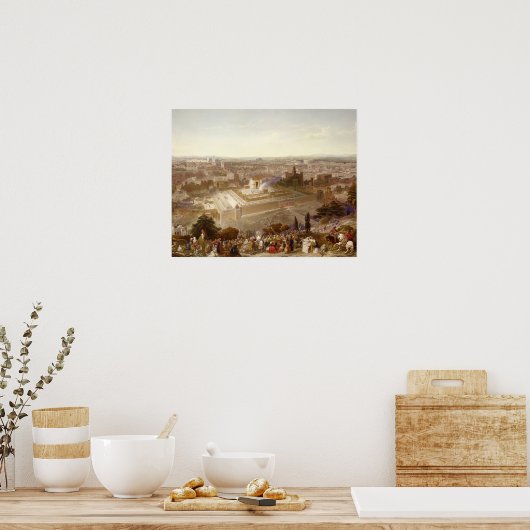 エルサレムは彼女の壮大な内にあり、シャルル・モトによって刻まれた ポスター (キッチン)