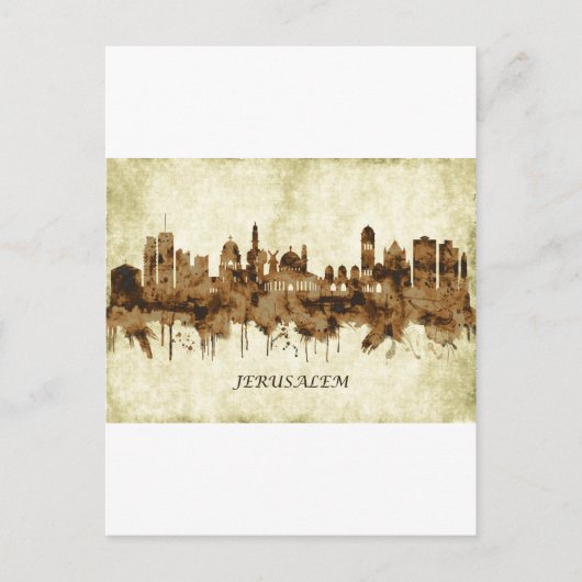 エルサレムイスラエルシティスケープ インビテーションポストカード (正面)