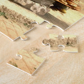 エルサレムイスラエル共和国1890年ヴィンテージの通りのパンの販売人 ジグソーパズル (側面)