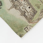 エルサレムイスラエル共和国(16世紀)のヴィンテージの地図 フリースブランケット (角)