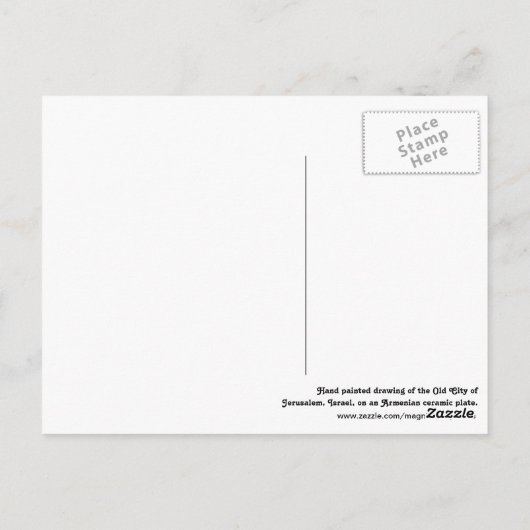エルサレムカラフルはがき ポストカード (裏面)