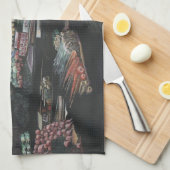 エルサレムト，苦しい収穫物 キッチンタオル (四つ折り)