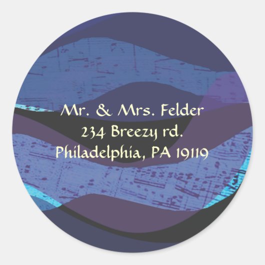 エルサレムミュージカルスカイ返信シール ラウンドシール (正面)