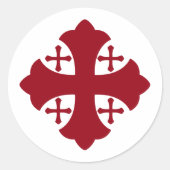 エルサレム十字架 ラウンドシール (正面)