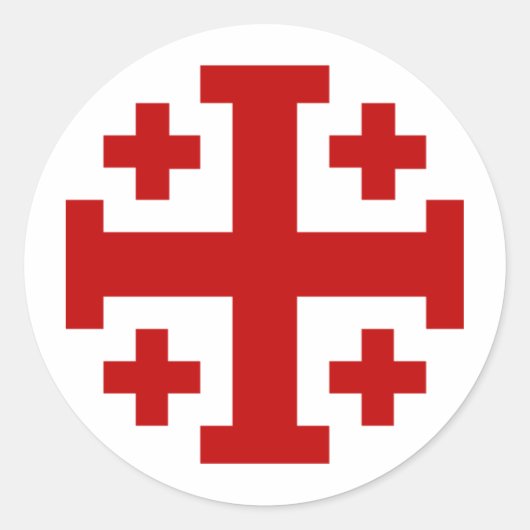 エルサレム十字架 ラウンドシール (正面)