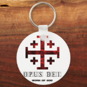 エルサレム十字架 – Opus Dei – 神の働き キーホルダー (正面)