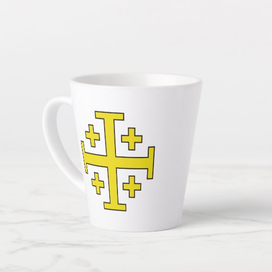 エルサレム十字 カフェラテマグ (左アングル)