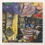 エルサレム古代商工の伝統 ガラスコースター (正面)