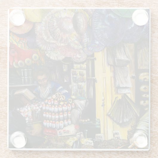 エルサレム古代商工の伝統 ガラスコースター (裏面)