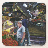 エルサレム商工部 スクエアペーパーコースター (正面)