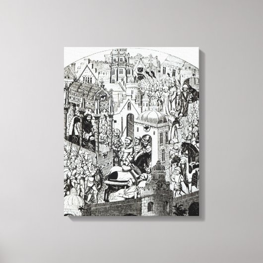 エルサレム市シャルルマーニュの戴冠式 キャンバスプリント (正面)