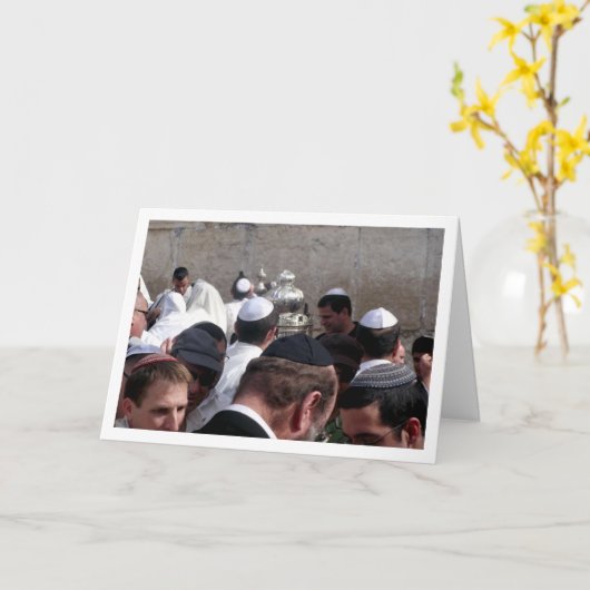 エルサレム旧市のテンプルマウント集会 カード (黄色い花)