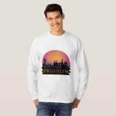 エルサレム旧市街スカイライン – イスラエル旅行 Tシャツ (正面フル)